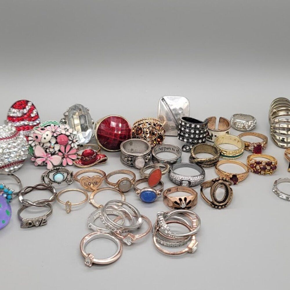 Large Lost Of Costume Rings